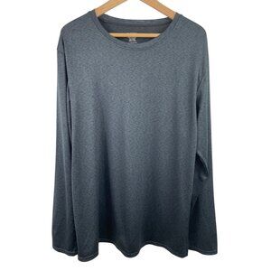 Real Essentials Pullover Black Heather Shirt Men's Size XL Black Long Sleeve